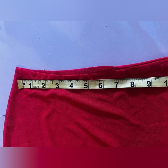Daisy crop top mesh or net fabric crew neck red Mesh Net Crop Top size M - Picture 7 of 16